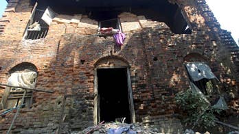 Clean-up work begins after moderate Myanmar earthquake