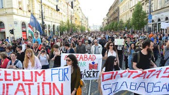 Large rally in Hungary for imperiled Soros-founded school