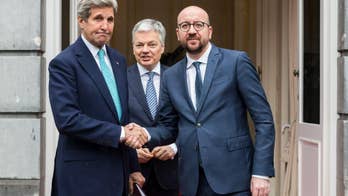 Kerry arrives in Brussels for talks on countering extremism