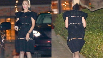 Gwen Stefani exposes herself in bizarre dress