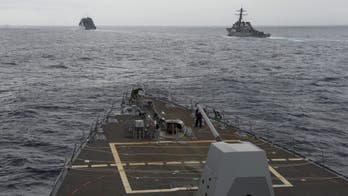 US Navy destroyer conducts operation in South China Sea