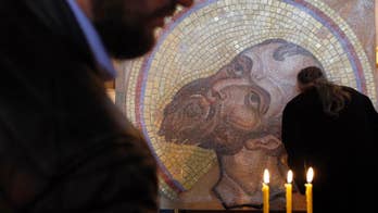 Russian-painted mosaic arrives at Serbia's largest church