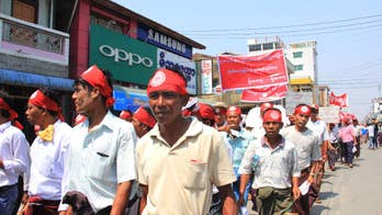 Myanmar hard-line Buddhists protest citizenship for Rohingya