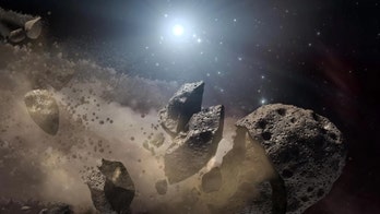 An asteroid-smashing star ground a giant rock to bits and covered itself in the remains