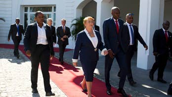 Chile leader visits Haiti as UN prepares for troop pullout
