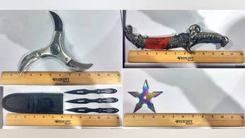 Officials: Air passenger caught with dagger, throwing stars