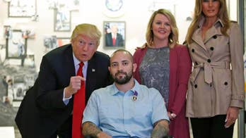 Trump visiting Walter Reed military hospital