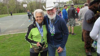'We always cross the finish line together': 80-year-old couple are running partners for life