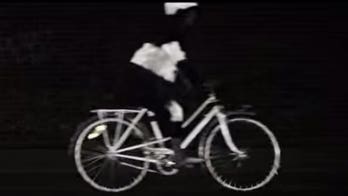 This glow in the dark spray paint helps drivers see cyclists in the dark