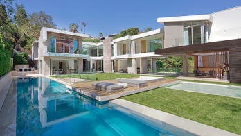 A Hollywood home with an aquarium-like swimming pool
