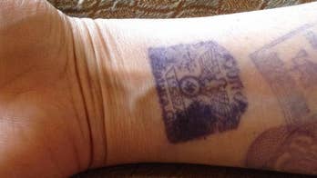 Nazi hand stamps used to mark visitors to Ecuadorean jail