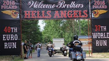 Hells Angels bikers meet in Poland, watched by police