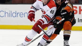 Skinner's hat trick leads Hurricanes over Ducks 5-1 for 1st road win since Oct. 29.