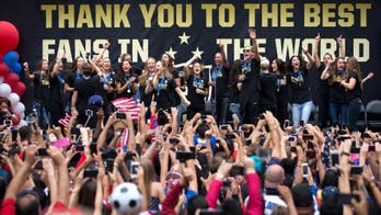 Hail to the victors: US women begin home World Cup championship tour with big LA fan rally