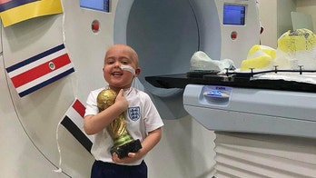 'World Cup' trophy presented to 5-year-old boy battling cancer