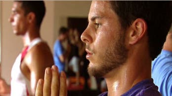 Broga yoga for men: More macho, less mantra