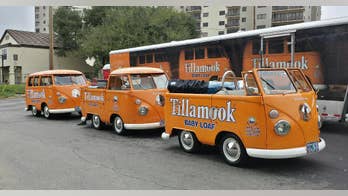 Bright orange Tillamook cheese minivans stolen in California