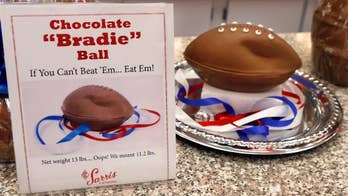 Shop maker creates deflated chocolate football, jokes it weighs 13 pounds  ... or 11.2 pounds