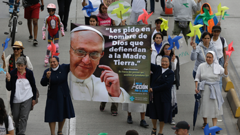 The Latest: Pope hopes trip aids Colombia's path to peace