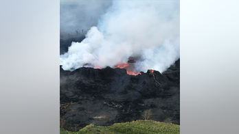 Fast-flowing lava oozes toward ocean on Hawaii's Big Island