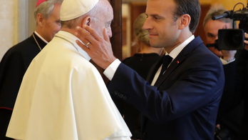 French president pays call on Pope Francis at Vatican