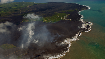 Volcano creates new land after lava fills Hawaii ocean bay