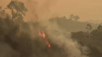 The Latest: Firefighter working huge California fire dies