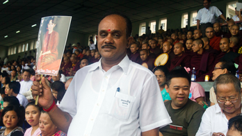 Myanmar ruling party holds harmony rally as Rohingya flee