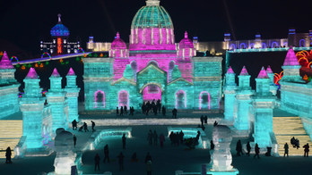 Red Square, Bangkok temple among ice festival sculptures