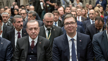 Turkish leader Erdogan visits mostly-Muslim Serbia region