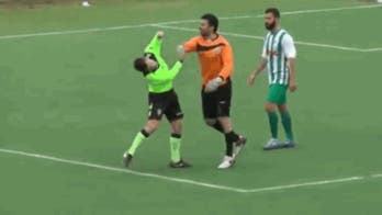 Italian goalkeeper slaps referee in eighth division match
