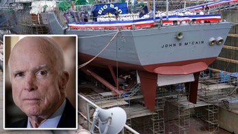 US Navy dedicates destroyer to Sen. John McCain