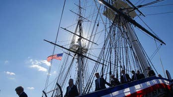 USS Constitution takes final trip around Boston Harbor before 3-year dry dock for repairs