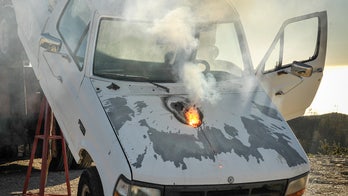 Laser weapon blasts through truck