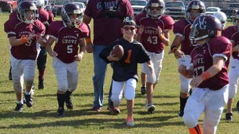 Missouri boy battling terminal cancer scores touchdown in first game