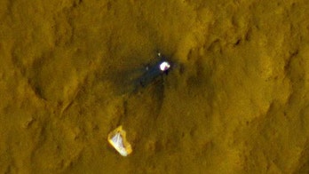Curiosity's parachute flaps in the Martian wind