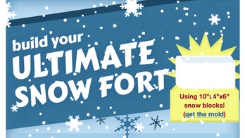 Build a snow fort: You’ll be the coolest kid on the block