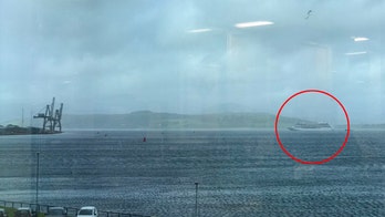 Oceania Cruises ship blown out to sea by high winds in Scotland