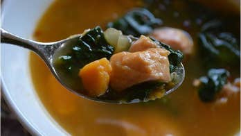Hearth Healthy Salmon, Spinach and Sweet Yam Stew