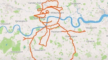Cyclist creates 88-mile virtual snowman across London