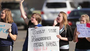Hundreds of Denver area students walk out of class to protest conservative US history proposal