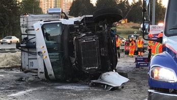 Washington state highway covered in 40,000 pounds of chicken feathers after semi overturns, creates 'fowl' mess
