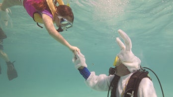 Underwater Easter egg hunt makes a splash