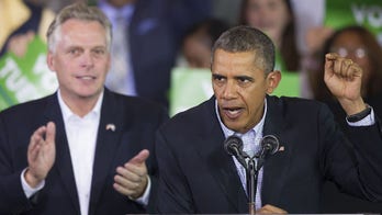 Obama hits campaign trail for McAuliffe in Virginia