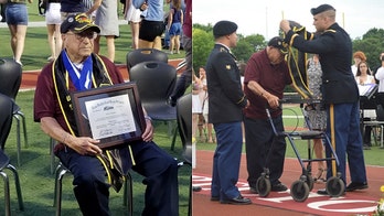 WWII POW gets surprise diploma 75 years after leaving high school to join Army