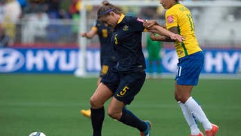 Kyah Simon's late goal lifts Australia over Brazil 1-0 in Women's World Cup round of 16