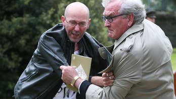 Hero of Canada parliament attack tackles protester in Dublin