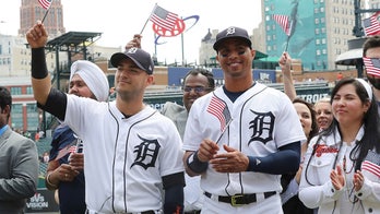 2 Detroit Tigers stars become US citizens during ballpark ceremony