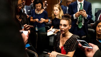 Alyssa Milano attends Kavanaugh, Ford hearing