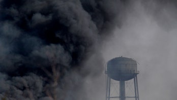 Smoke from massive warehouse fire detected by weather radar